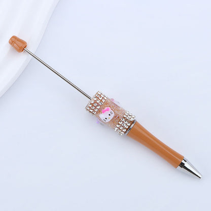 Beadable Pen with Kitty and Rhinestone  28