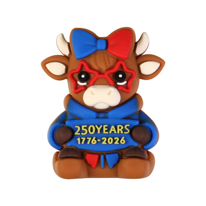 USA 250th Anniversary Silicone Focal Beads Patriotic Shapes 3D 20pcs 10