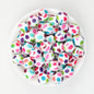 15mm Printed Cartoon Pattern Silicone Round Beads 50pcs 5