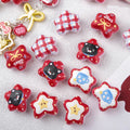 Lucky Red Star Acrylic Beads 20mm Colorful Mixed 20pcs