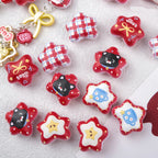 Lucky Red Star Acrylic Beads 20mm Colorful Mixed 20pcs