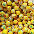 15mm Silicone Beads Medical Series Print Bright Yellow 50pcs