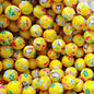 15mm Silicone Beads Medical Series Print Bright Yellow 50pcs