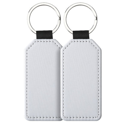 Sublimation Blank Keychain White Metal Ring Multiple Shapes 7
