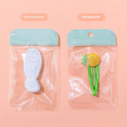 Zip Lock Bags Transparent PE Plastic Morandi Color Top Seal 10pcs 2