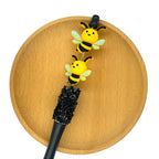 Silicone 3D Focal Beads Bee Smiling Face Wings Spread 2