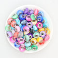 Marbled Pattern Acrylic Spacer Beads 14mm 50pcs - Random Color