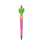 Silicone Focal Beads Cactus Bold Contrasting Patches 20pcs 12
