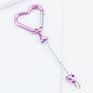Beadable Metal Carabiners Heart-shaped With Bars