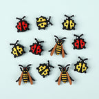 Silicone 3D Focal Beads Ladybug Wasp Insect Detailed Wings and Antennae 20pcs 5