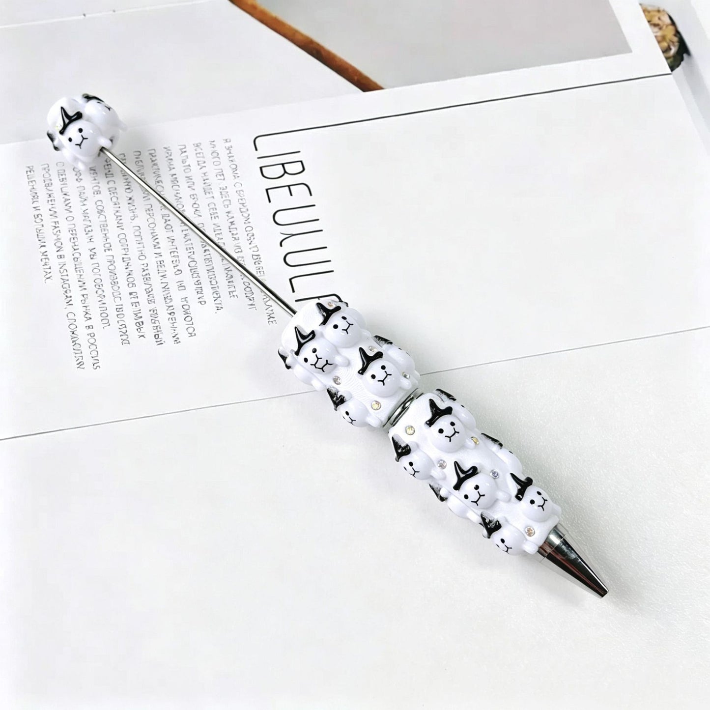 Halloween Elements Pumpkin Rhinestones Beadable Pen 20