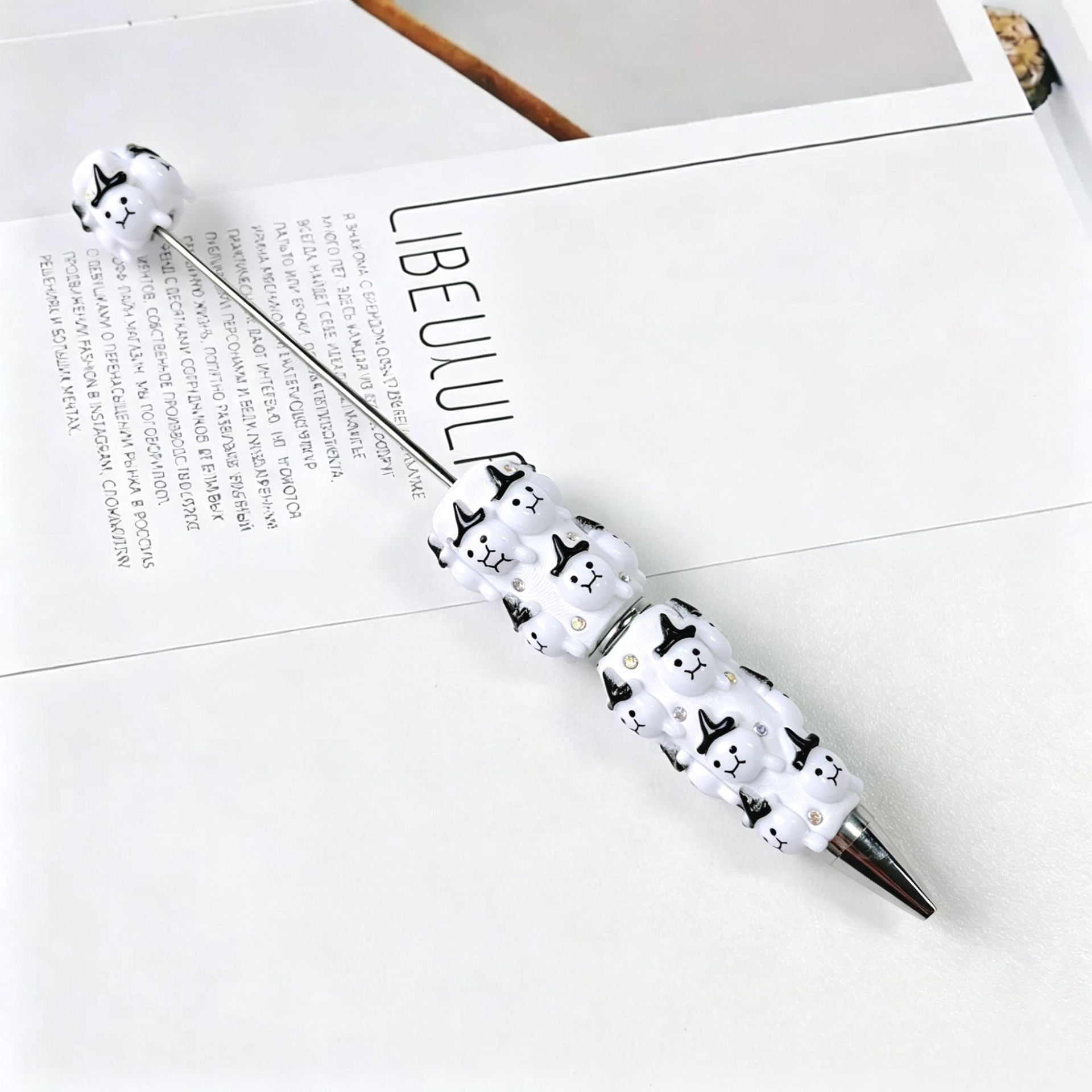 Halloween Elements Pumpkin Rhinestones Beadable Pen 20