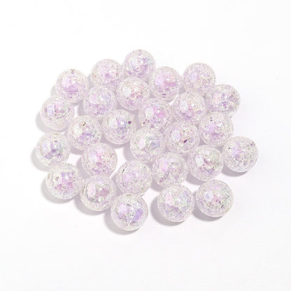 Crackle Round Acrylic Beads 16mm Pastel Mixed Colors 10pcs 11