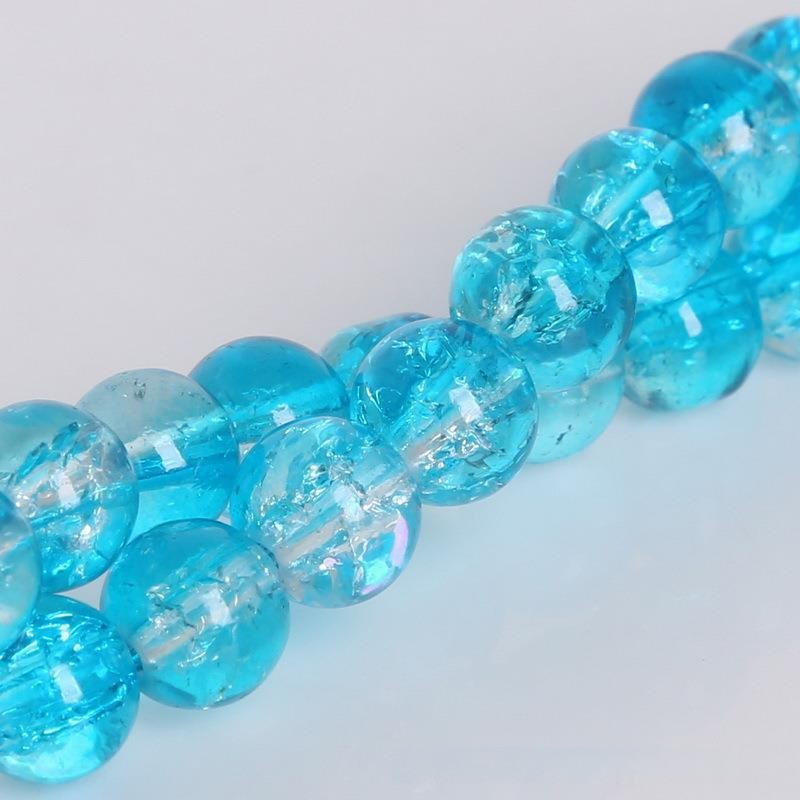 Crackle Round Glass Beads 8mm Colorful Mixed Colors 50pcs 9