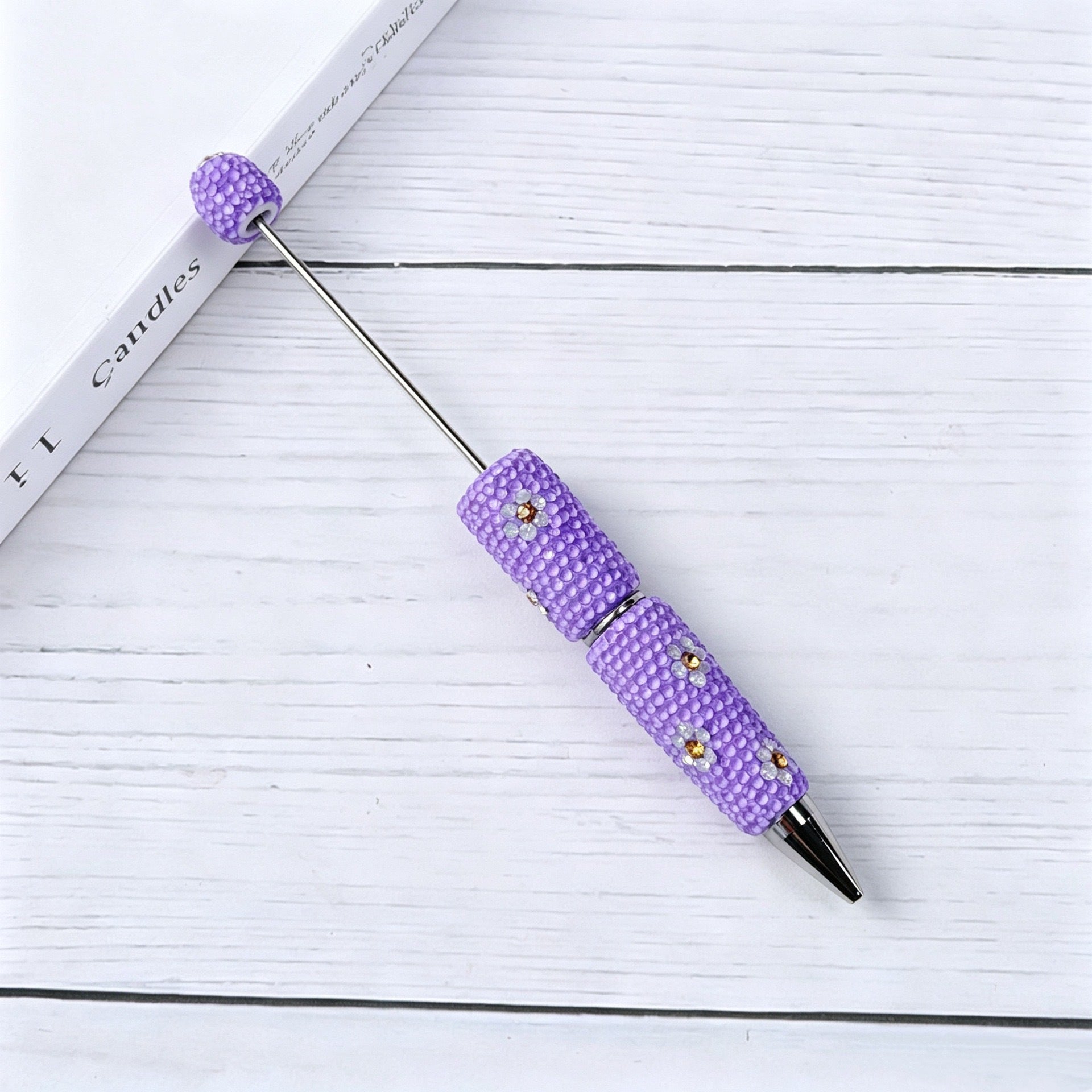 Candy Color Daisy Crystal Beadable Pen  9