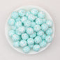 Colorful 15mm Printed Silicone Round Beads Patterned 50pcs 4