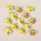 Silicone 3D Focal Beads Bee Butterfly Cheerful Faces Vibrant Colors 5