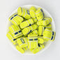 3D Safety Yellow Police Vest Silicone Focal Beads Reflective 20pcs