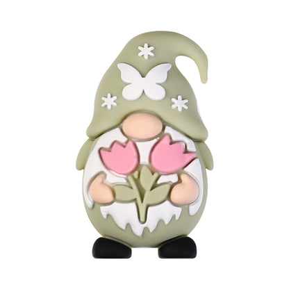 Silicone 3D Focal Beads Spring Dwarf Holding Bee Heart 20pcs 13