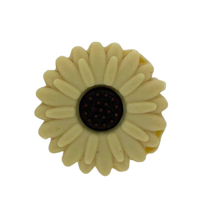 Silicone Focal Beads Daisy Sunflower Rounded Center 20pcs 34