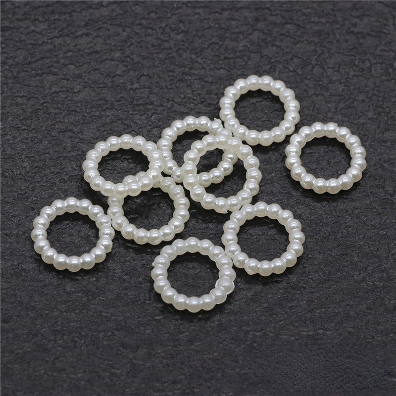 Plastic Circle Spacer Beads 7mm 9mm 12mm 14mm 15mm Imitation Pearl 100pcs 5