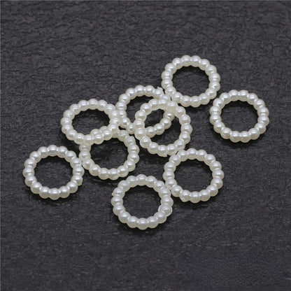 Plastic Circle Spacer Beads 7mm 9mm 12mm 14mm 15mm Imitation Pearl 100pcs 5