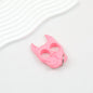 Self Defense Finger Lock Ring Dog Head Keychain Plastic 9x6cm - Pink