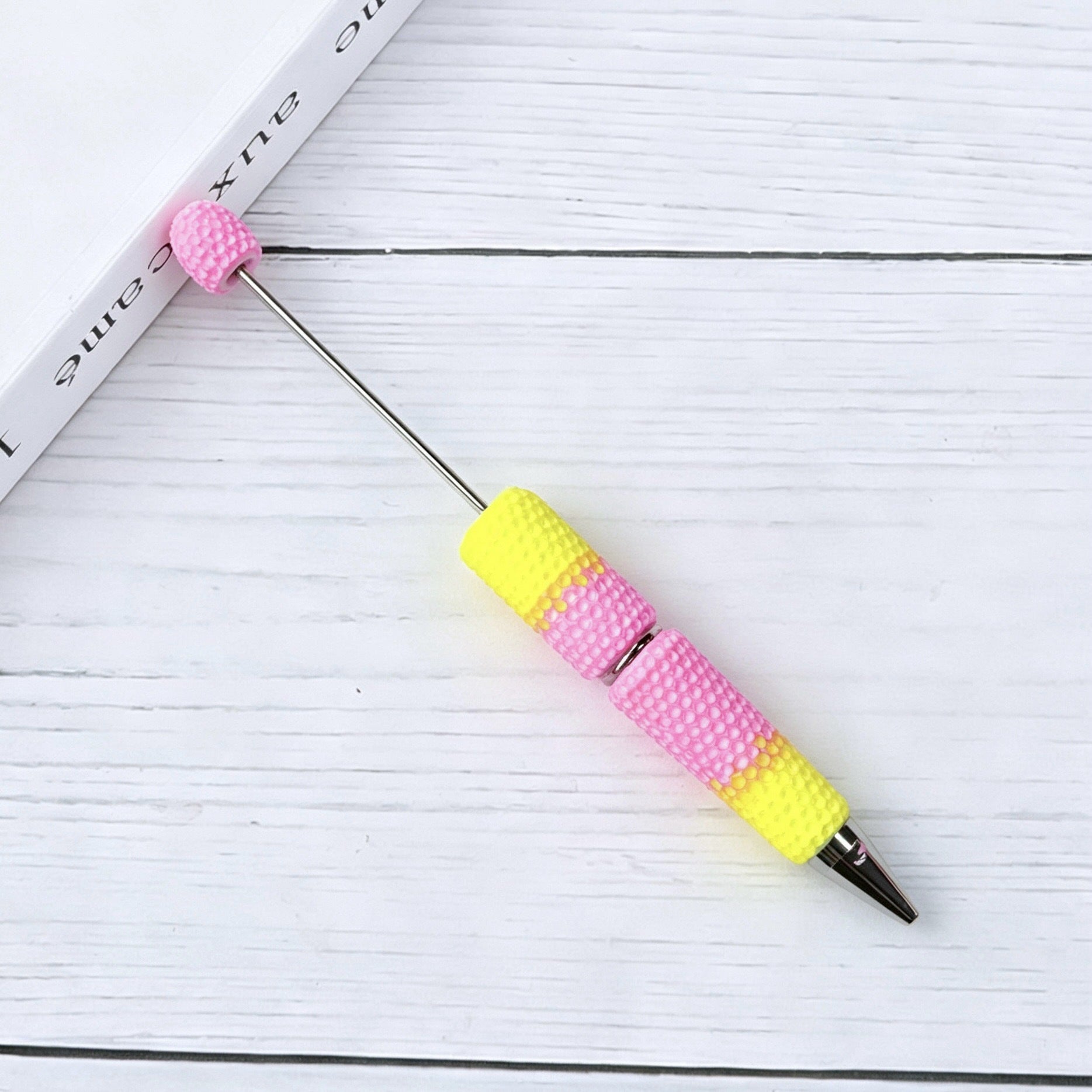 Gradient Candy Color Beadable Pen with Full Rhinestones 10