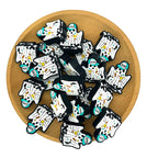 Silicone Focal Beads Halloween Boo Hat Candy Ghost Smiling Face 1pcs 2