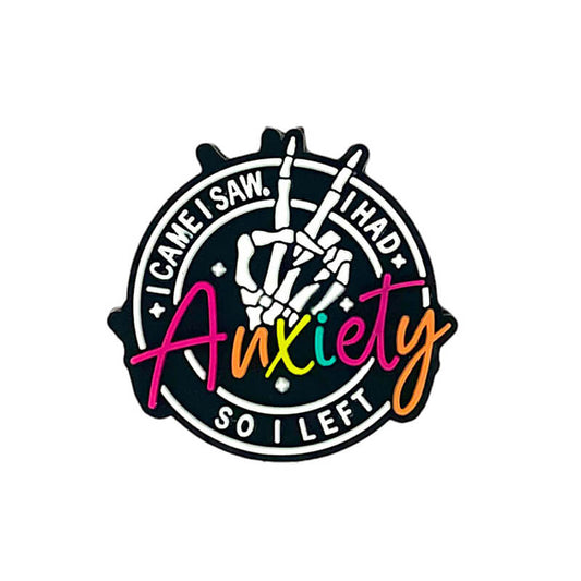 Silicone Focal Beads Anxiety Skull Hand Rainbow Lettering
