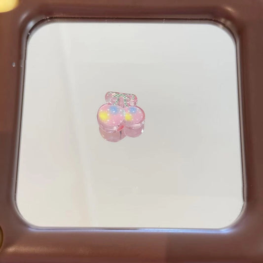Pink Cartoon Cherry Acrylic Beads 20mm Glossy Translucent 10pcs 2