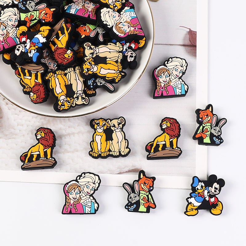Silicone Focal Beads Disney Anime Characters Classic Duo Group 20pcs