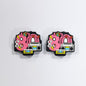 Silicone Focal Beads 80s Theme Pink Magnetic Tape Radio 20pcs