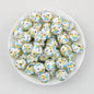 15mm Printed Cartoon Pattern Silicone Round Beads 50pcs 7