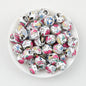 15mm Printed Cartoon Pattern Silicone Round Beads 50pcs 3