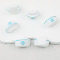 3D Colorful 3D Nurse Cap Silicone Focal Beads 20 Pcs - Blue