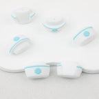 3D Colorful 3D Nurse Cap Silicone Focal Beads 20 Pcs - Blue