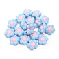 Cartoon Flower Acrylic Beads 16mm Glossy Pastel Colors 20pcs 7