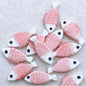 Hand Painted Fish Ceramic Beads 29mm Spotted Colorful 5pcs 12