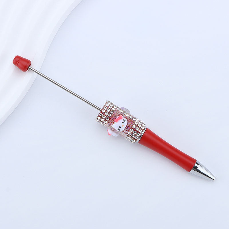 Beadable Pen with Kitty and Rhinestone  15