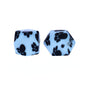 14mm Hexagon Silicone Beads Printed Camouflage Leopard Design 50pcs