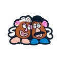 Silicone Focal Beads Brown Potato Couple Wearing Quirky Glasses 20pcs