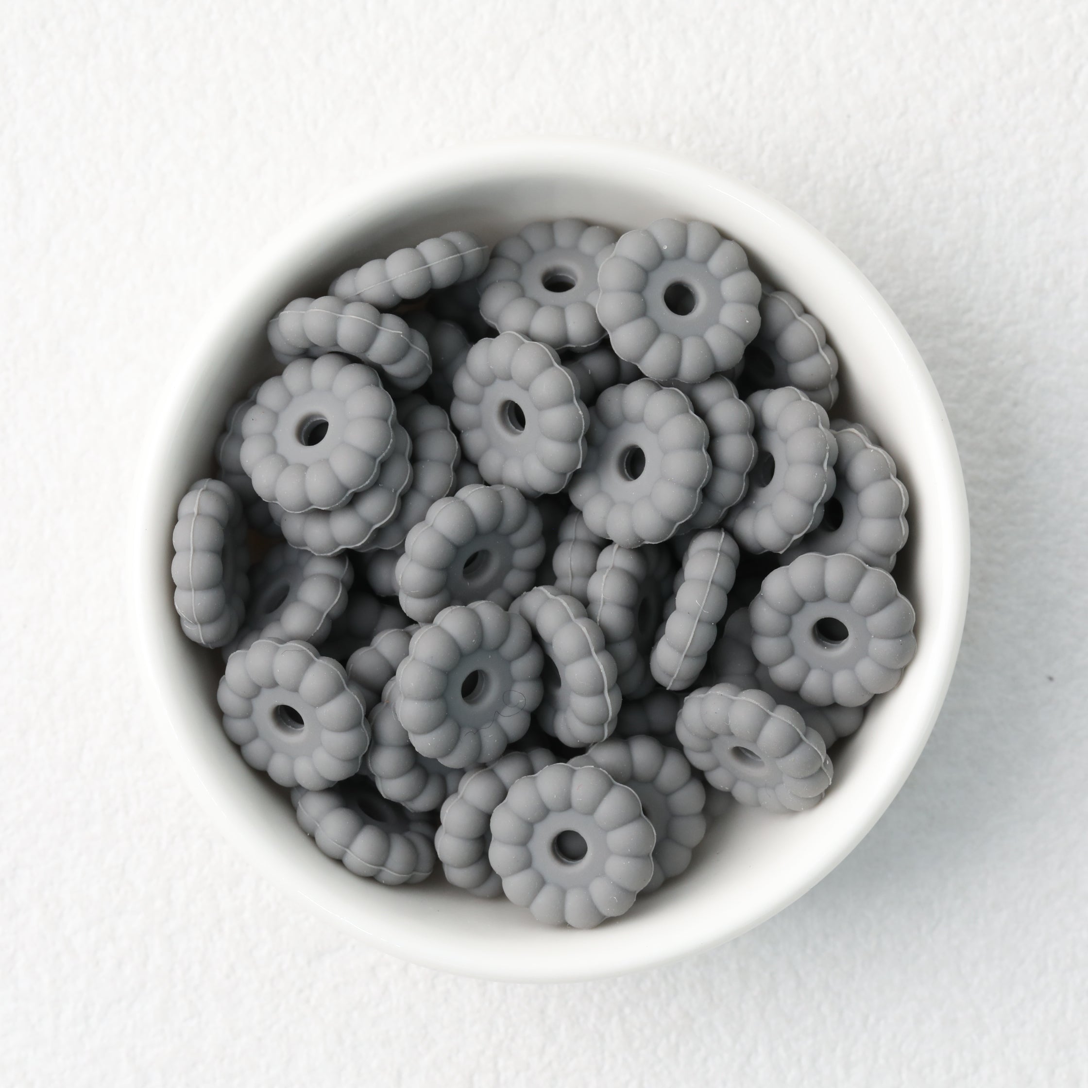 50pcs 12mm 15mm Disc Silicone Beads Solid Colors Smooth Matte