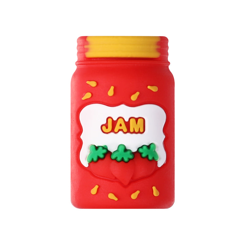 Silicone 3D Focal Beads Jam Bottle Mini Jars Bright Colors 20pcs 11