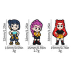 Silicone Focal Beads KPop Demon Hunters Standing Figure 20pcs 7