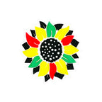 Silicone Focal Beads Sunflower Bright Petals Colorful Ring 20pcs