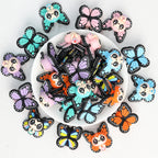 3D Colorful Butterfly Silicone Focal Beads 20Pcs  2