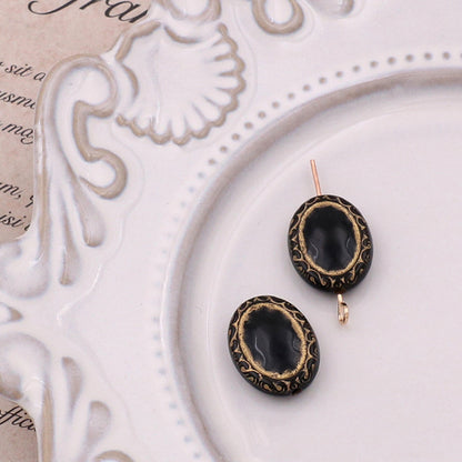Gilded Beauty Avatar Acrylic Beads 18mm Artistic Vintage 30pcs 13