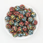 15mm Colored Leopard Print Round Silicone Beads 50pcs 7