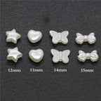 Pearl Butterfly and Star Acrylic Beads 11-15mm Imitation Pearl 100pcs 2